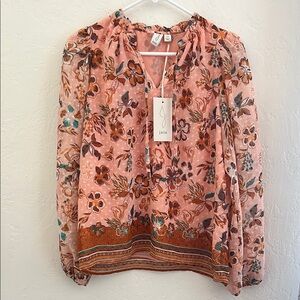 NWT Joie Multicolor Floral Blouse Small